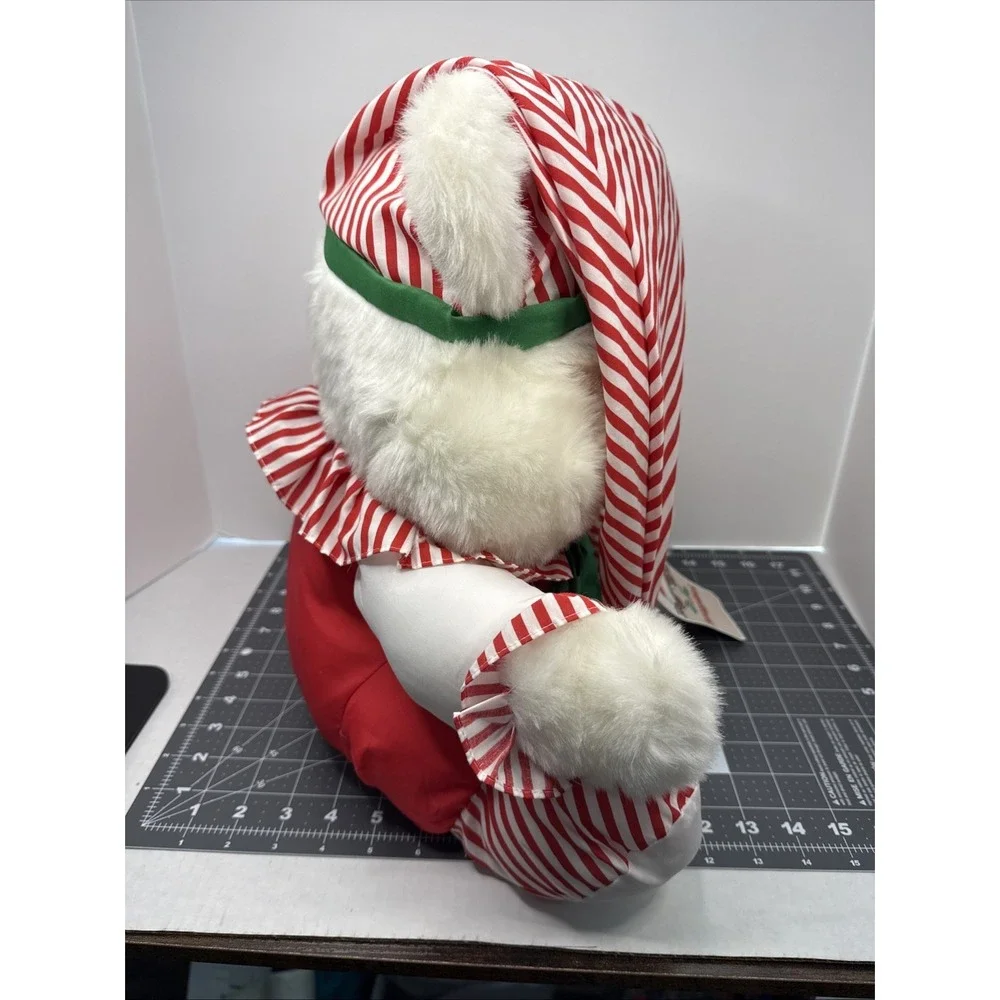Vtg 1992 White Teddy Bear Happiness Aid By Well‎ Made Toys Christmas Snuggables